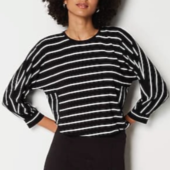 J. Jill Tops J Jill Nwt Black And Cream Wearever Directional